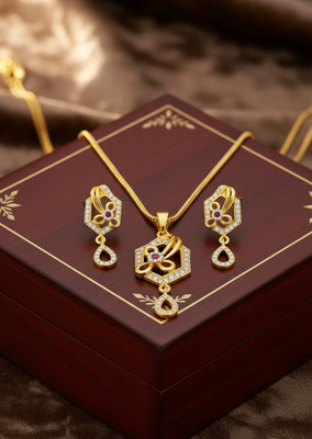 Vinayak Brass Gold-plated Gold Jewellery Set(Pack of 1)