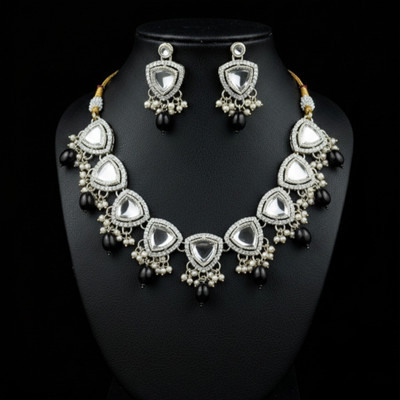 Rajasthankundan Alloy Gold-plated Multicolor Jewellery Set(Pack of 1)