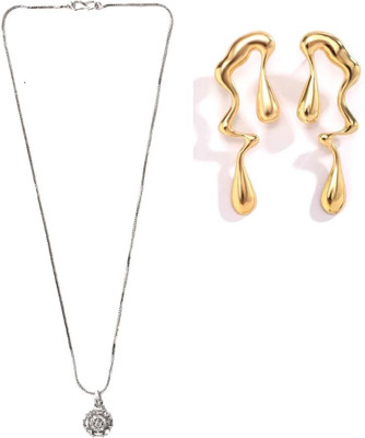 SRK Fashions Alloy Silver, Gold Jewellery Set(Pack of 1)