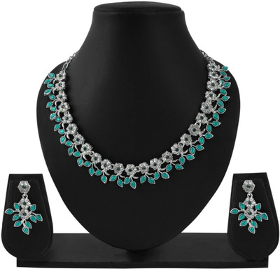 R A Enterprises Alloy Green Jewellery Set(Pack of 1)