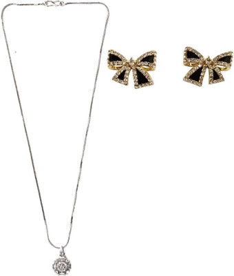 SRK Fashions Alloy Silver, Black Jewellery Set(Pack of 1)