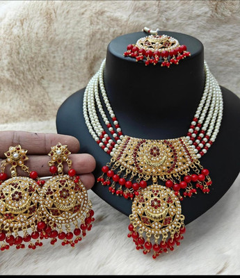 Dado sutho Alloy Gold-plated Red Jewellery Set(Pack of 1)