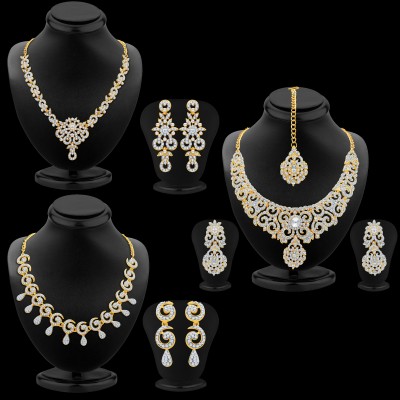 Sukkhi Alloy Gold-plated Gold Jewellery Set(Pack of 1)