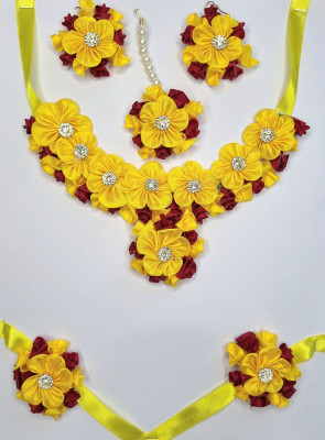 ALL DAY 365 Fabric Yellow, Maroon Jewellery Set(Pack of 6)
