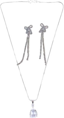 SRK Fashions Alloy White, Silver Jewellery Set(Pack of 1)