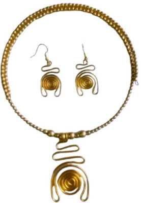 gramosetu Brass Gold Jewellery Set(Pack of 1)