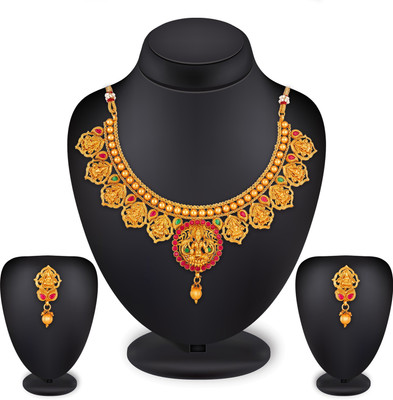 LUXOR Alloy Gold-plated Multicolor Jewellery Set(Pack of 1)