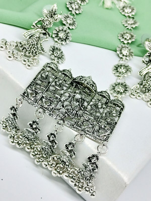 Meonle Oxidised Silver Silver Silver Jewellery Set(Pack of 3)