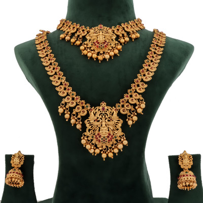 Grisha Jewellery Brass Gold-plated Gold Jewellery Set(Pack of 1)