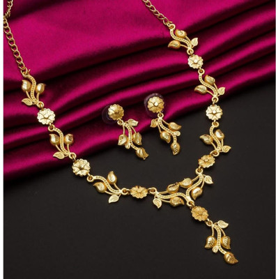 Krishna Creation Alloy Gold-plated Gold Jewellery Set(Pack of 1)