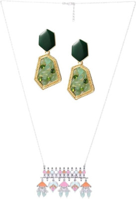 SKG Fashions Stone Multicolor, Green Jewellery Set(Pack of 1)