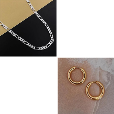 MAATRCHAAYA Stainless Steel Gold-plated, Sterling Silver Silver, Gold Jewellery Set(Pack of 2)