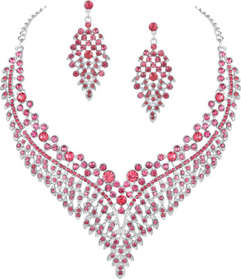 Atasi International Alloy Silver, Pink Jewellery Set(Pack of 2)