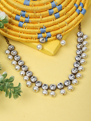 DHIVARA Brass Copper White, Silver Jewellery Set(Pack of 1)