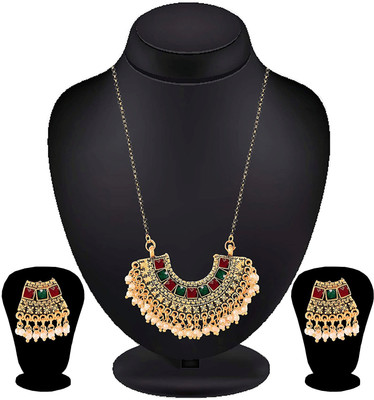 Gauri Fashions Alloy Gold-plated Multicolor Jewellery Set(Pack of 1)