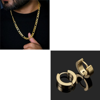 MAATRCHAAYA Stainless Steel Gold-plated Gold Jewellery Set(Pack of 2)