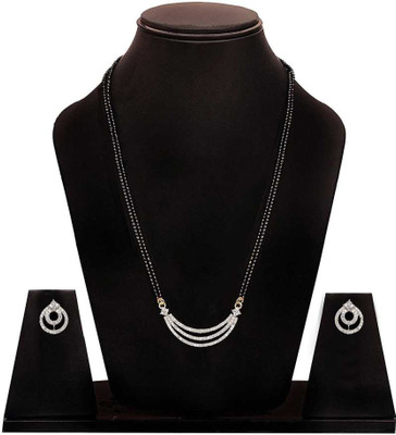 REVERSEA Alloy Gold-plated White, Black Jewellery Set(Pack of 1)