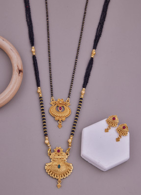 house of common Brass Gold-plated Gold Jewellery Set(Pack of 3)