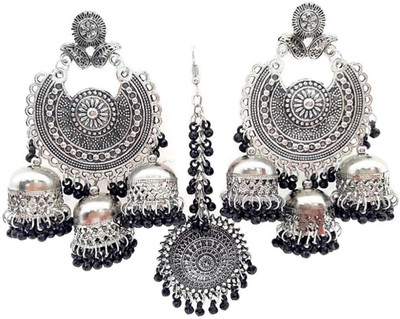 house of common Oxidised Silver, Sterling Silver Silver Black Jewellery Set(Pack of 1)