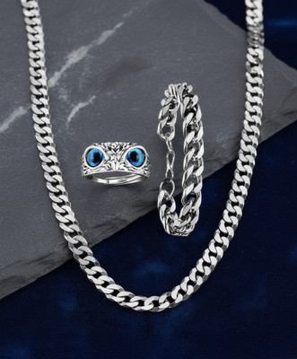 REVERSEA Stainless Steel Sterling Silver Silver Jewellery Set(Pack of 3)