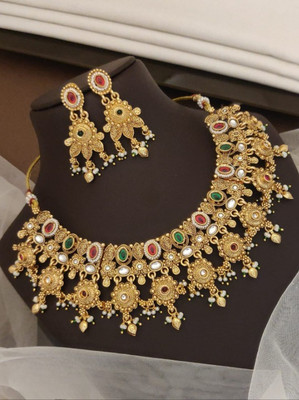 immitation Metal Brass Gold Jewellery Set(Pack of 1)