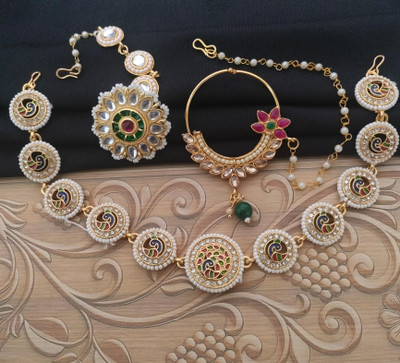 Kavya SAles Alloy Gold-plated Gold Jewellery Set(Pack of 3)