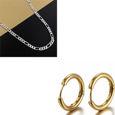 MAATRCHAAYA Stainless Steel Sterling Silver, Gold-plated Gold, Silver Jewellery Set(Pack of 2)