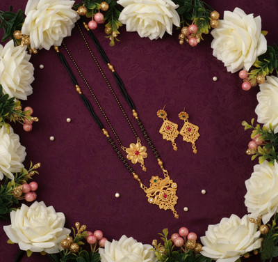 Rasadiya Brass Gold-plated Gold Jewellery Set(Pack of 1)