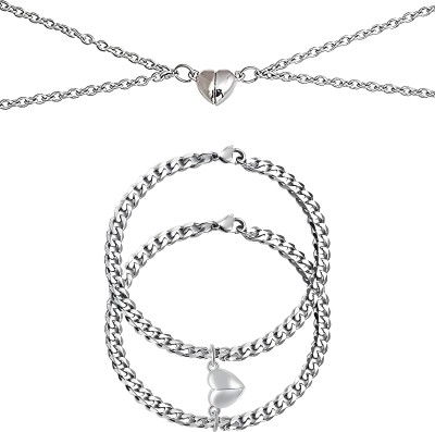 BelFolk Stainless Steel Silver Jewellery Set(Pack of 1)