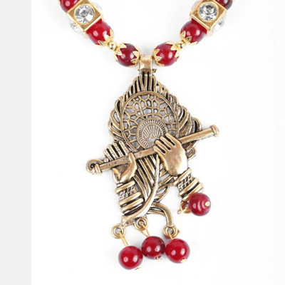 SKG Fashion Store Alloy Gold-plated Maroon, Gold Jewellery Set(Pack of 1)