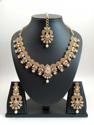 Aurie Alloy Gold-plated Rose Gold Jewellery Set(Pack of 1)