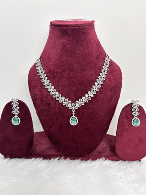 Kishori jewels Brass Green Jewellery Set(Pack of 1)