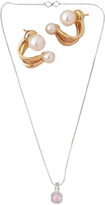 SRK Fashions Alloy Pink, Gold Jewellery Set(Pack of 1)