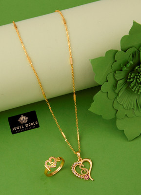 Jewel WORLD Brass, Alloy Gold-plated Gold, Multicolor Jewellery Set(Pack of 2)