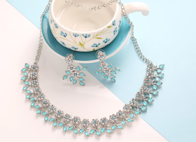 Mad Club Alloy Gold-plated Turquoise Jewellery Set(Pack of 1)