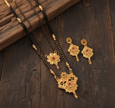 Rasadiya Brass Gold-plated Gold Jewellery Set(Pack of 1)