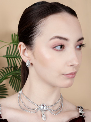 SUNHARI Alloy White Jewellery Set(Pack of 1)