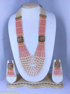 LatestArt Alloy Pink Jewellery Set(Pack of 2)