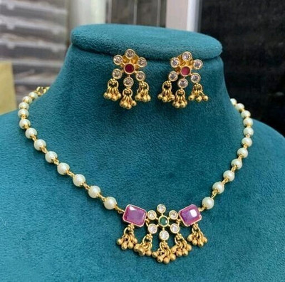 Pamadhya Alloy Gold-plated Multicolor Jewellery Set(Pack of 1)