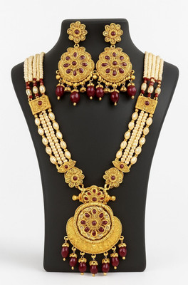 Anita Brass, Copper Gold-plated Multicolor Jewellery Set(Pack of 1)