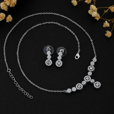 sky shopper Sterling Silver Silver Silver Jewellery Set(Pack of 1)