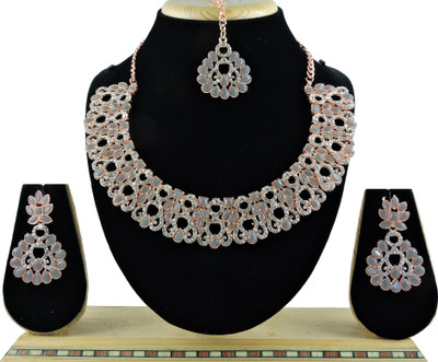 VATSALYA creation Alloy Gold-plated Grey Jewellery Set(Pack of 3)
