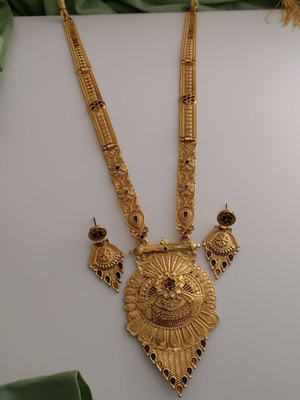 Chehar Fashion World Stone Gold-plated Gold Jewellery Set(Pack of 1)