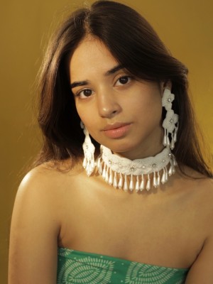 Digital Dress Room Alloy White Jewellery Set(Pack of 3)