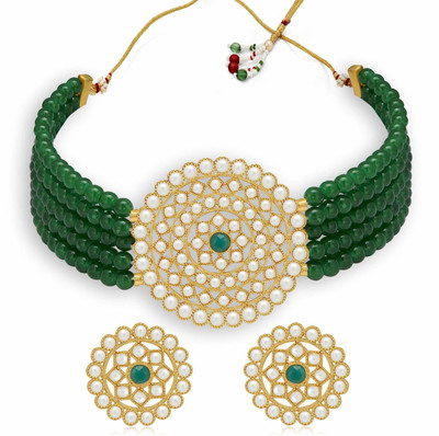 Mad Club Alloy Gold-plated Green, Gold Jewellery Set(Pack of 1)