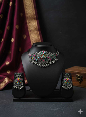 Alankarini Creation Alloy Silver Jewellery Set(Pack of 2)