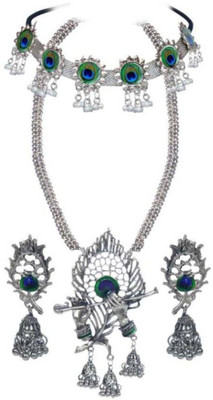 Anamya Collections Alloy Silver Jewellery Set(Pack of 1)