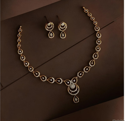 PBM CREATIONS Copper Gold-plated Multicolor, Gold Jewellery Set(Pack of 3)