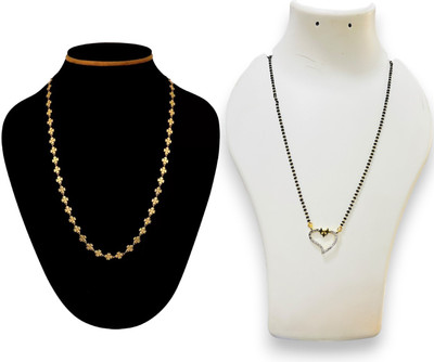 Charms Alloy Gold-plated Black, Gold Jewellery Set(Pack of 1)