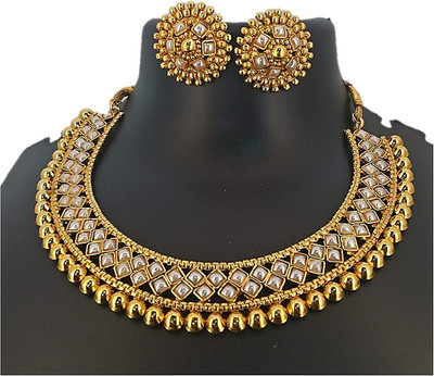 Opus Gems Alloy Gold-plated White, Gold Jewellery Set(Pack of 3)